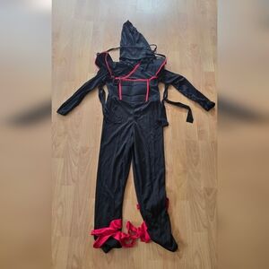 Kids Black and Red Ninja Costume